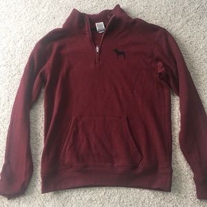 Maroon PINK quarter zip