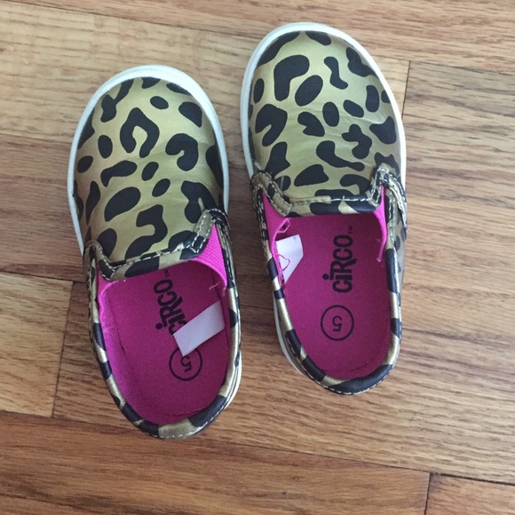 Leopard print sneakers - size 5 toddler