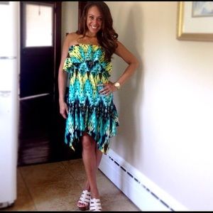 SOLD!!!! Multicolor strapless dress