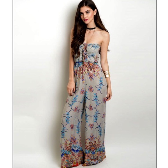 Bohemian Floral Romper by En Creme - Picture 3 of 3
