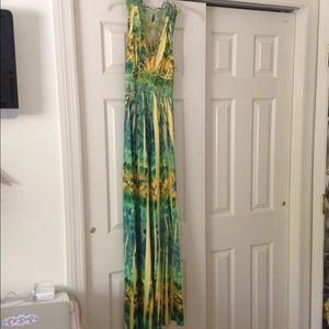 Tropical, Fun Maxi Dress