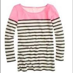 J. Crew Colorblock Stripe Boatneck Tee