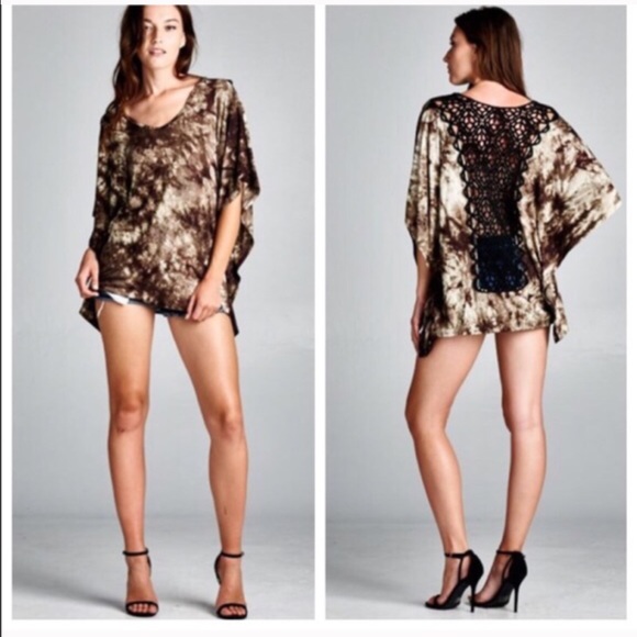 Tops - Boxy fit top tie dye tunic