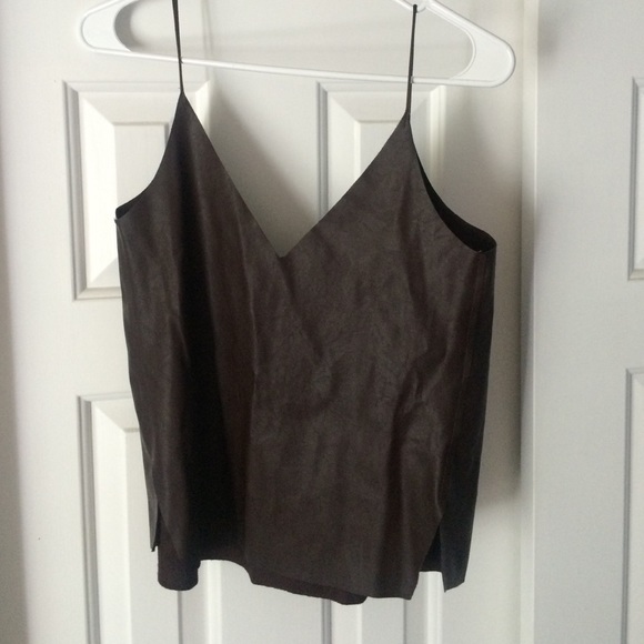 Zara Faux Leather Tank