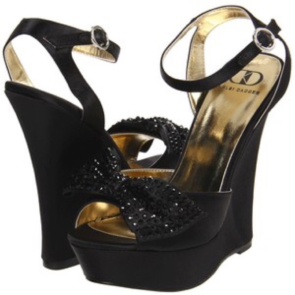 KELSI DAGGER "CADYA" Satin Wedges. SZ- 8.5