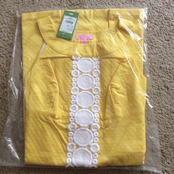 NWT Lilly Pulitzer Jacqueline Shift Sunglow yell