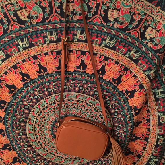 Brown leather bag