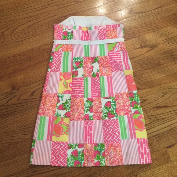 Lilly Pulitzer size 0 strapless dress - Picture 2 of 4