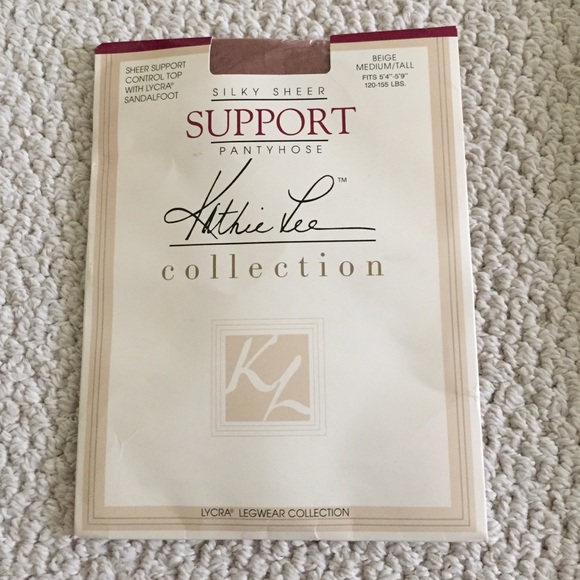 Silky sheer pantyhose beige with control top
