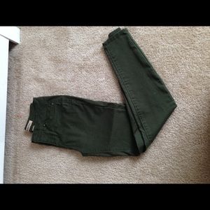 Olive Green skinny jeans