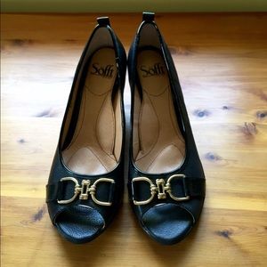 Söfft Black Wedges Size 7.5