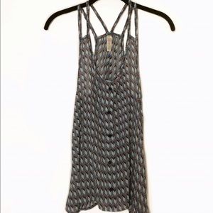 A long, patterned tank top