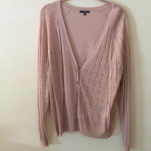 Sparkly pink boyfriend cardigan from gap