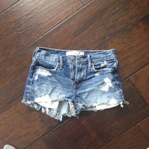 Hollister high waist jean shorts