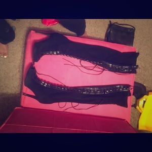 ON HOLD ***Lace up thigh high heels 💕💕💕💕🔥🔥