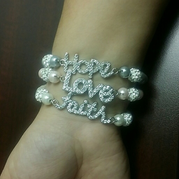 Hope, Love and Faith fashion bracelets