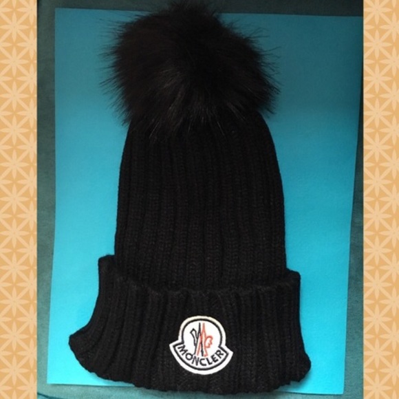 Black Moncler-Inspired PomPom Hat