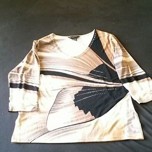 Fun black and brown top