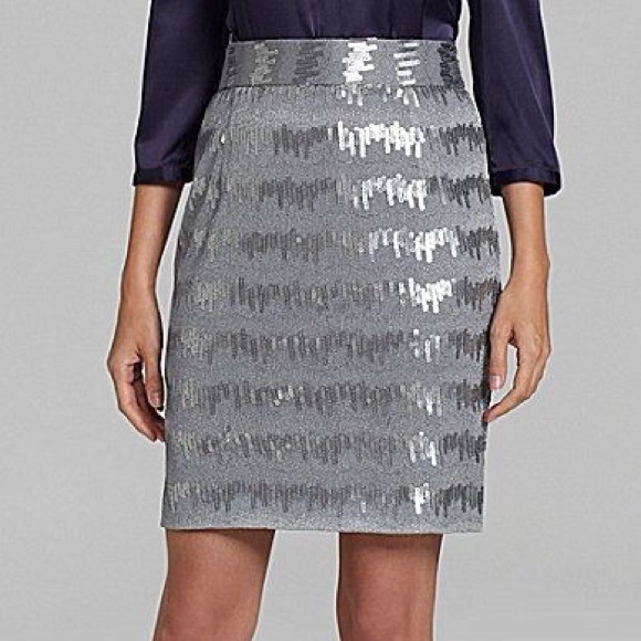 ANTONIO MELANI Dresses & Skirts - ❗️Last ChanceNWT Antonio Melani silver skirt