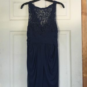 Marine colored prom dress