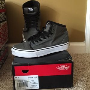 Hightop charcoal gray vans