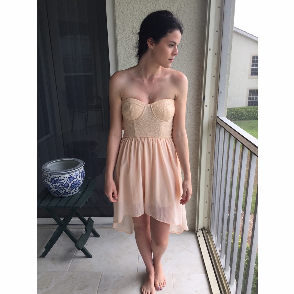 Strapless High Low Tobi Dress