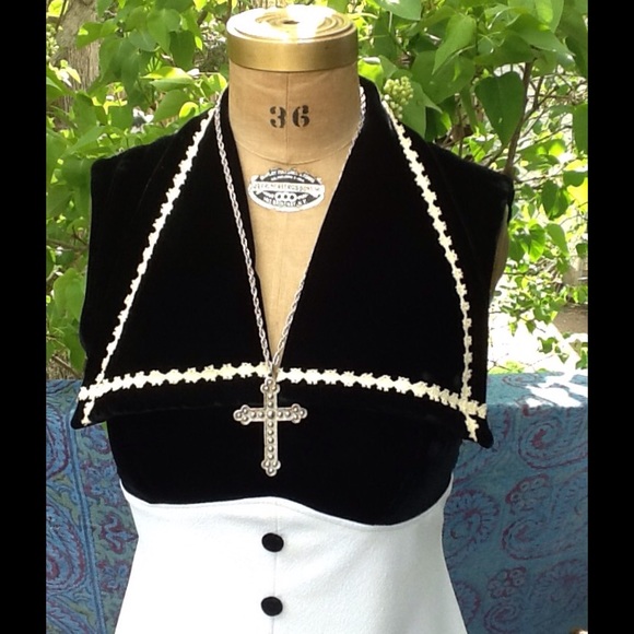 VTG 60s70s MAXI DRESS VELVET CROPPED FRINGE JACKET - Picture 3 of 4