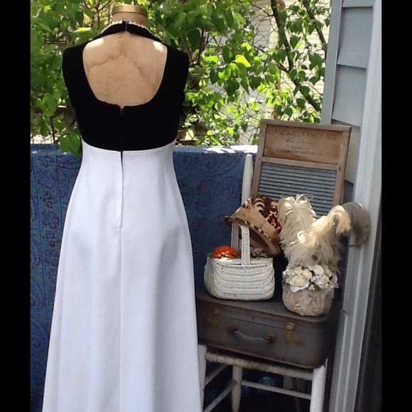 VTG 60s70s MAXI DRESS VELVET CROPPED FRINGE JACKET - Picture 4 of 4