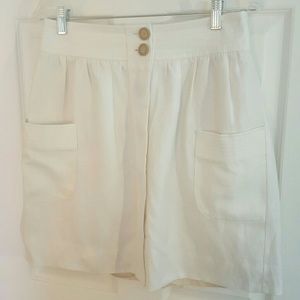 J Crew Cream Ivory Linen Blend Skirt Size 8