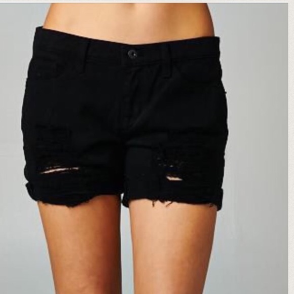 Black distress Jean shorts ONE HOUR SALE - Picture 3 of 4