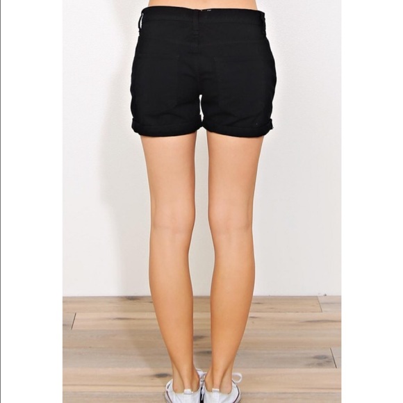 Black distress Jean shorts ONE HOUR SALE - Picture 2 of 4