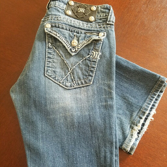 Miss Me Silver Stitched Jeans