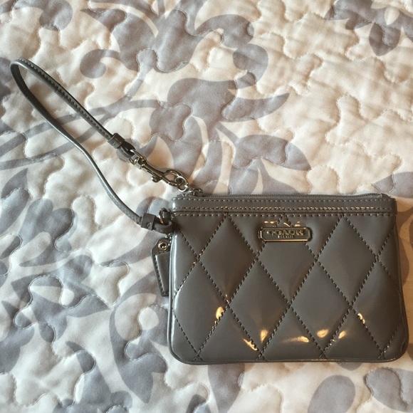 Coach Handbags - ❌SOLD❌Gray Patent Coach Wristlet