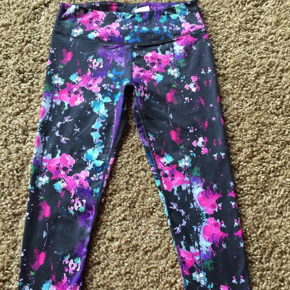 Fabletics splatter print workout leggings