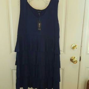 STYLE & CO NAVY BLUE LAYERED DRESS