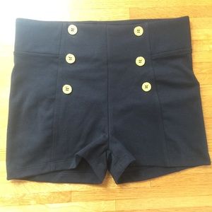 Zenana Outfitters Black/gold high waisted shorts