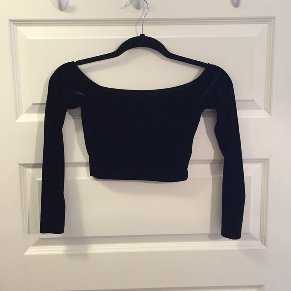 Velvet crop top