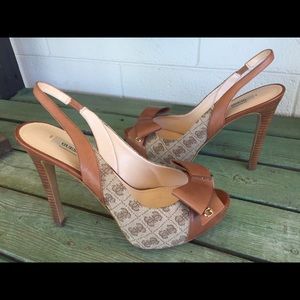 GUESS Peep Toe Sling Back