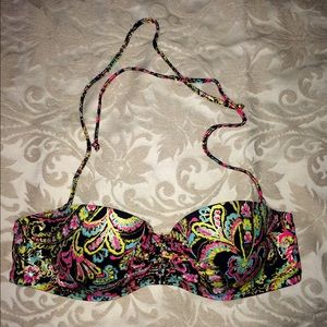 Victoria Secret printed black bikini top