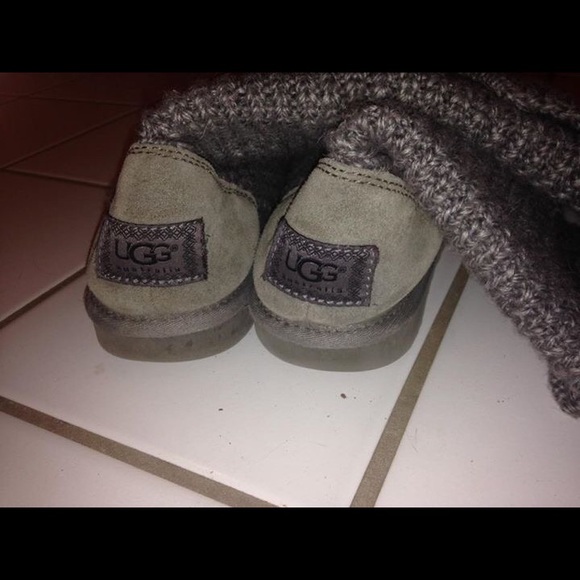 Grey tall knit uggs