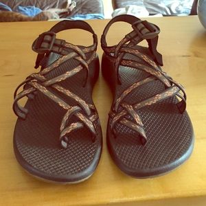Chaco Sandals Brown and Coral