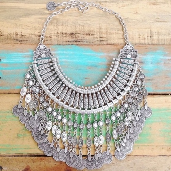Bohemian-Gypsy Turkish Coin Collar Necklace