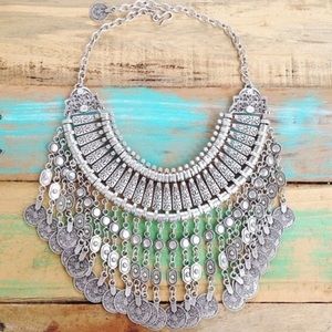 Bohemian-Gypsy Turkish Coin Collar Necklace