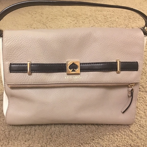 Kate Spade Putty, Chalk And Black Cross Body Bag