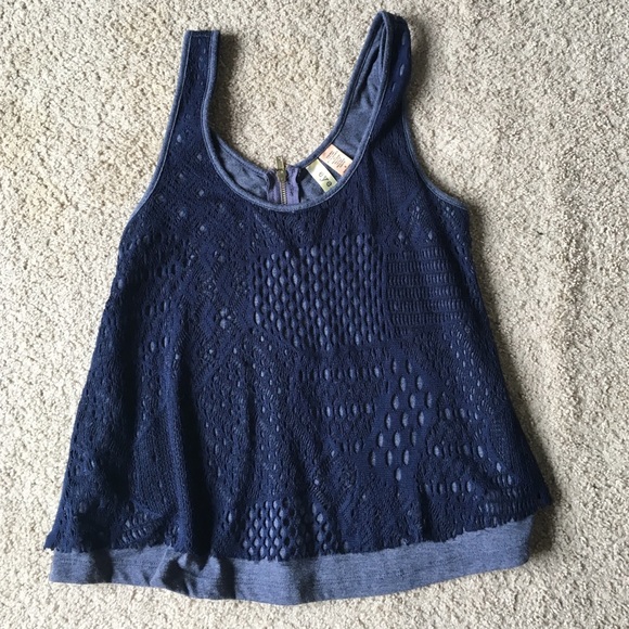 Navy crop top - Picture 1 of 2