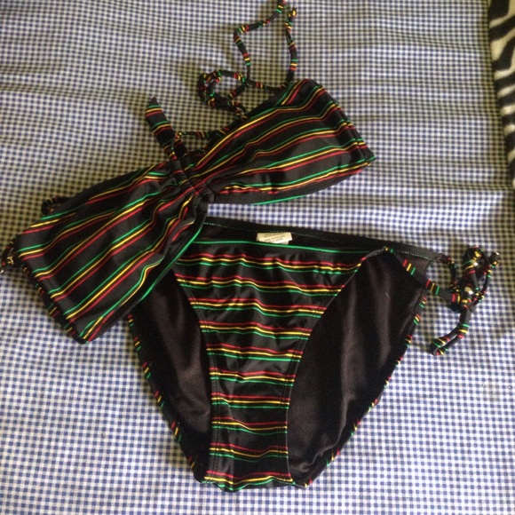 Rasta colored bikini