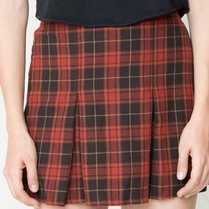Brandy Melville Plaid Pleated Skirt