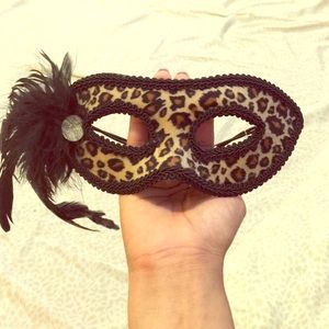 Cheetah print masquerade mask