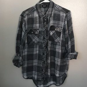 Grey and White Flannel