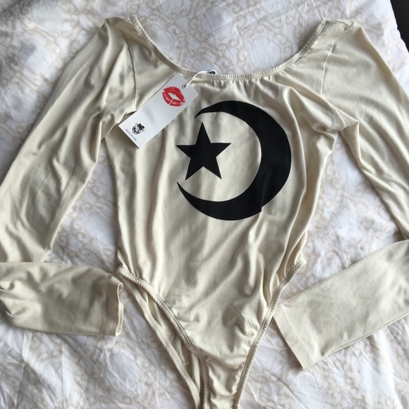 ❌SOLD❌NWT Wildfox Edie Moonshine Bodysuit White - Picture 3 of 4